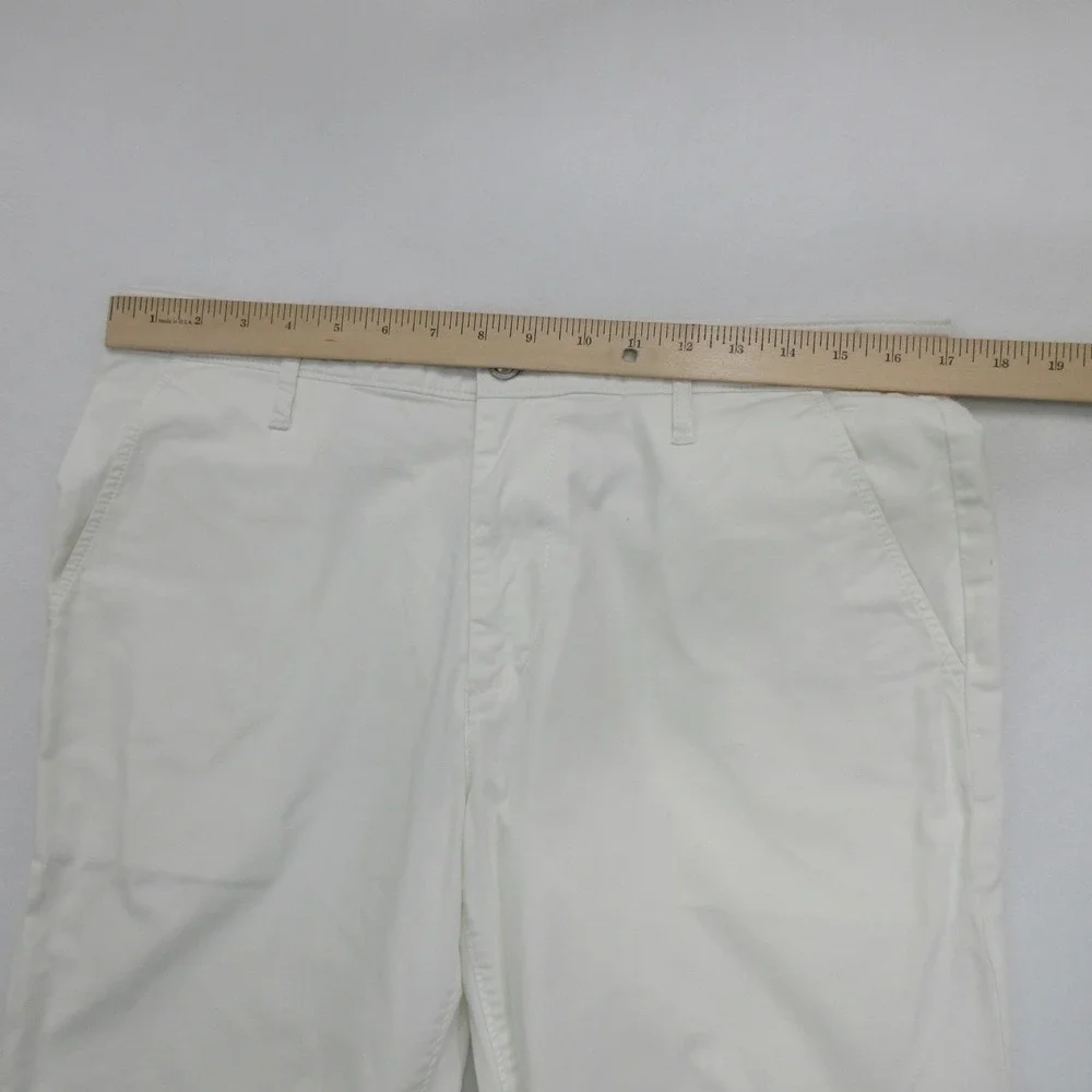 AG Adriano Goldschmied Green Label Mens White Slim Chino Pants Size 33 Stretch